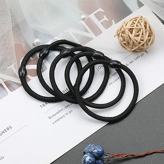 Dây Cột Tóc Màu Đen Thun Cột tóc Đơn Giản Phong Cách Hàn Quốc
