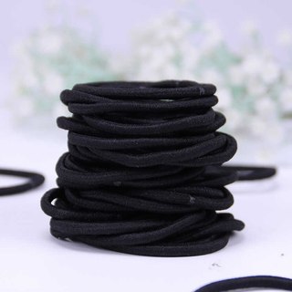 Dây Cột Tóc Màu Đen Thun Cột tóc Đơn Giản Phong Cách Hàn Quốc
