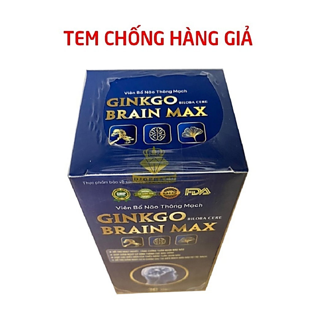 Viên Bổ Não Thông Mạch Ginkgo Biloba Brain Max Giảm Đau Đầu Chóng Mặt Rối