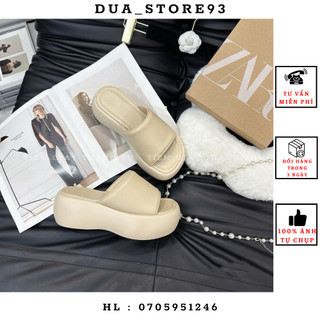 Dép lê nữ đế bánh mỳ quai ngang da lỳ siêu êm fullbox