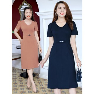 Đầm Suông Cổ Tim Kết Cườm Cao Cấp DL649-DL654