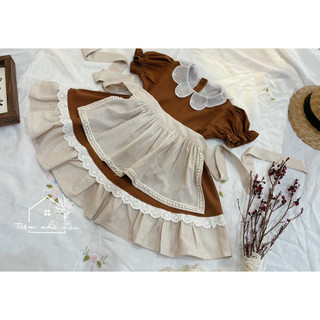 Đầm Thiết Kế Linen bé gái