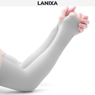 Bao tay chống nắng nam nữ chống tia uv thoáng mát xỏ ngón tiện lợi lanixa t15