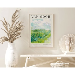 Tranh treo tường canvas NEW637 chủ đề cánh đồng lúa mì Auvers trang trí phòng khách, phòng ngủ, homestay.