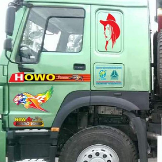 Tem bộ Vimid dán xe tải ben howo 371,380 (sl:2 tem)