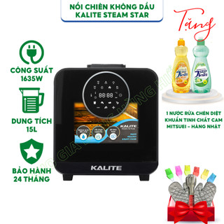 Nồi chiên không dầu hơi nước Kalite Steam Star Dung tích 15 lít, Công suất 1635W - Hàng chính hãng bảo hành 24 tháng
