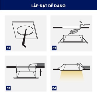 Đèn LED Âm trần Downlight Rạng Đông Model AT06.V2 110/9W