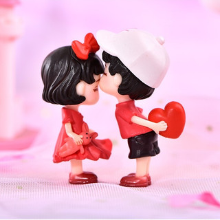 Tiểu Cảnh Hồ Cá Mini Cặp Đôi Tuổi Teen Cute Phụ Kiện Trang Trí Chậu Sen Đá, Terarium