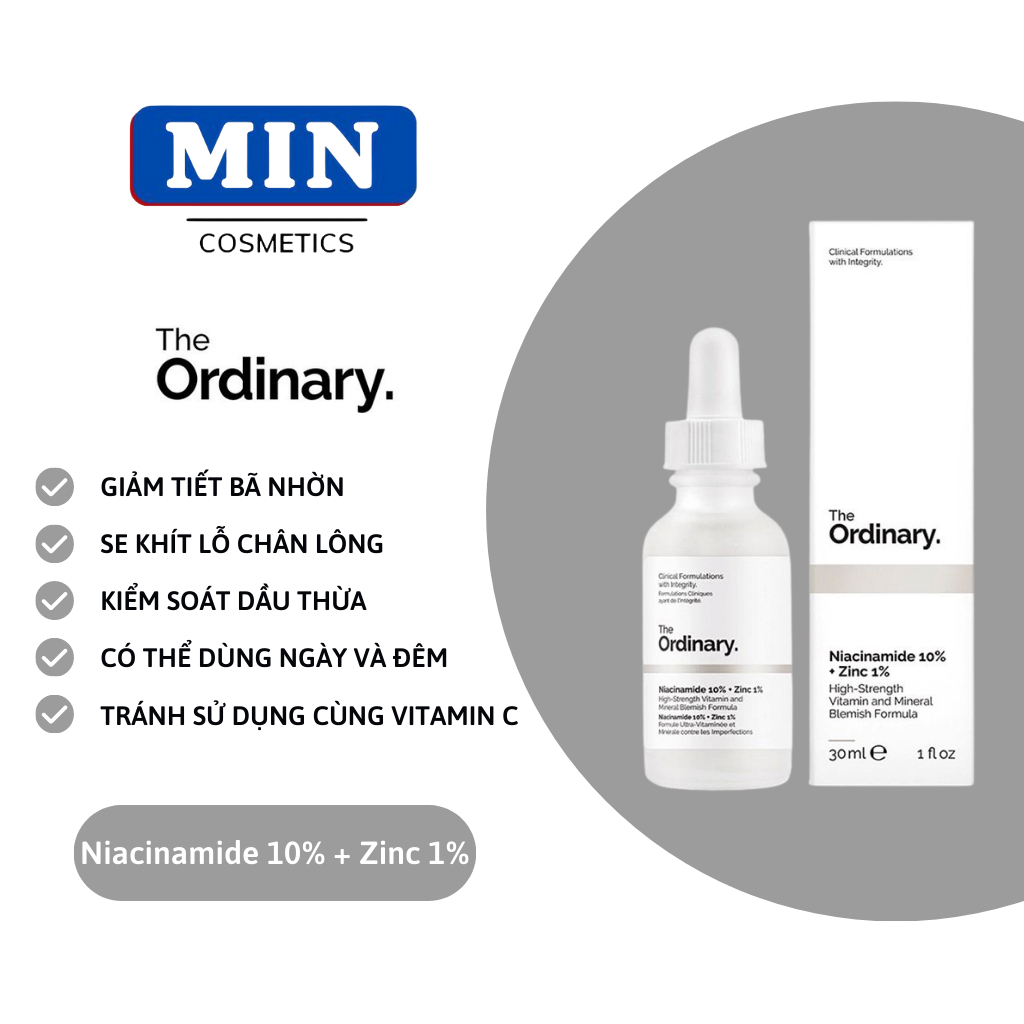 Tinh chất The Ordinary Niacinamide 10% + Zinc 1% - Giảm mụn thâm 30ml jan