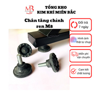 Chân tăng chỉnh có ren M8 đế cao su, đế chân bàn, chân ghế , chống xước, chống trượt,kim khí miền Bắc