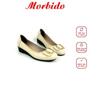 Giày Búp Bê Da Thật Đế Xuồng 3P - Giày Da Láng Mũi Vuông 3P Morbido M608