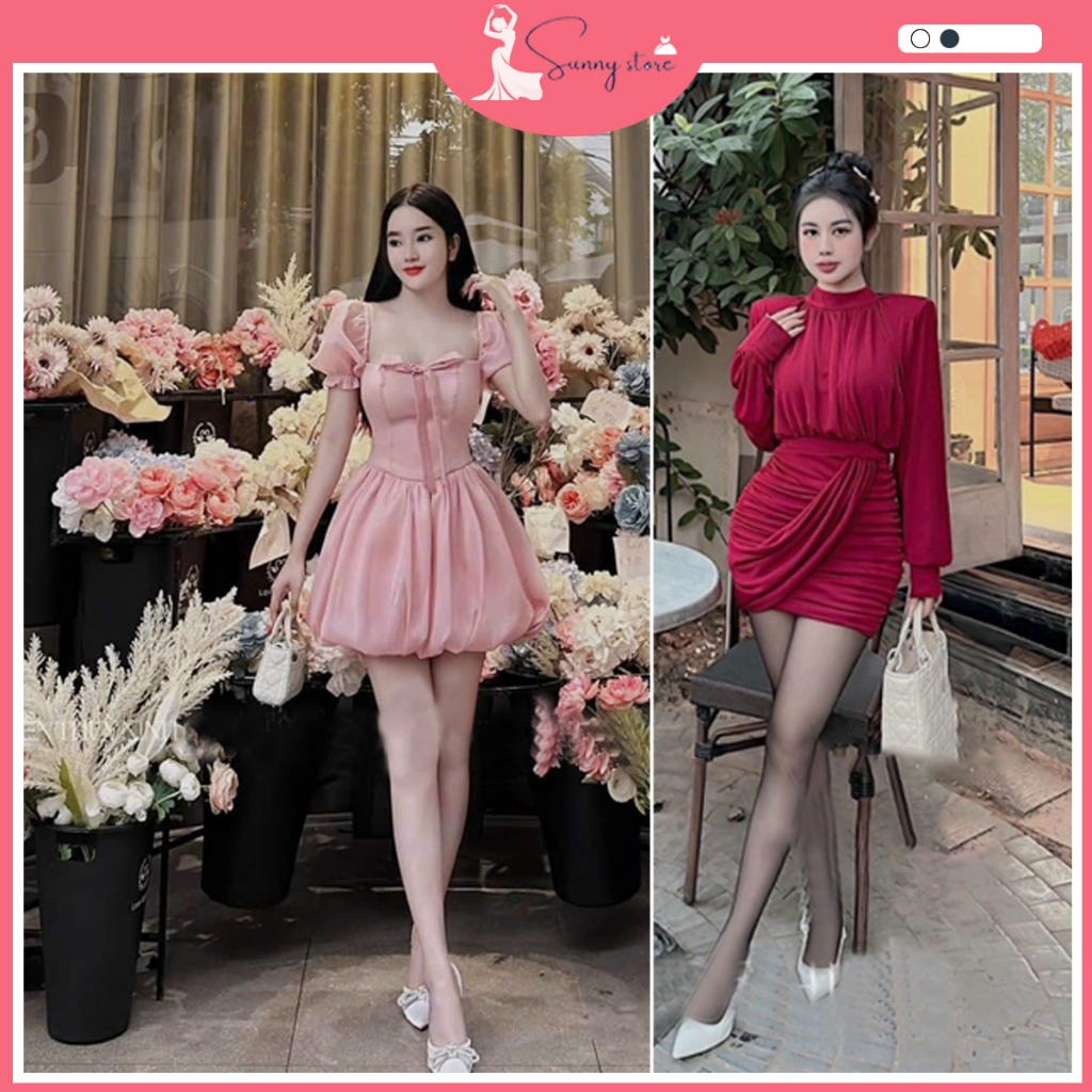 Đầm cúp ngực cổ vuông (SN129-173)
