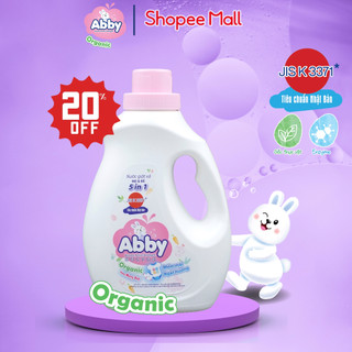 (New) Nước giặt xả ABBY Merry Day (Hồng) 1100ml dành cho mẹ và bé công nghệ Organic và Enzym
