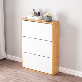Tủ giày thông minh kệ giày dép cánh lật khung gỗ MDF 3 tầng decor hiện đại phòng khách- GP20
