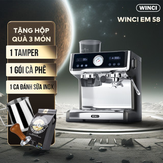 Máy pha cà phê tự động winci em58, 20 bar, pha espresso, latte, capuchino. bảo hành 2 năm.