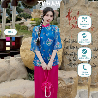  Pháp phục đi chùa họa tiết tinh tế TINH NHI mềm mại thoải mái PP37 