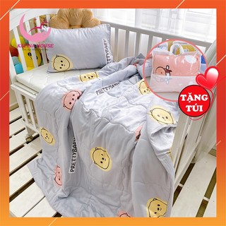 Bộ gối chăn tencel cho bé đi học 1-15 tuổi, mềm mại thoáng mát
