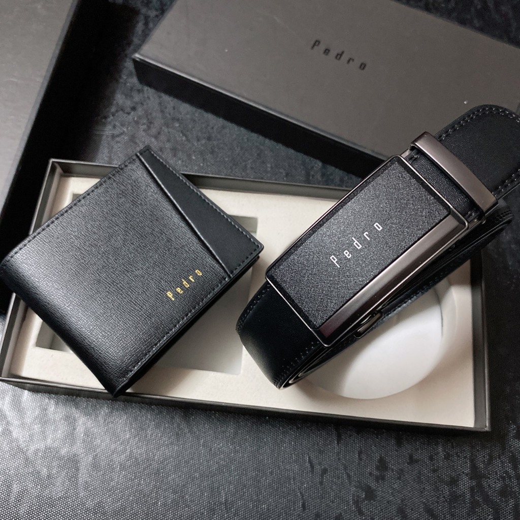 Set nịt ví nam pedro da thật fullbox snv v241