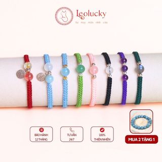 Dây chỉ may mắn, vòng tay handmade mix charm siêu xinh Leolucky