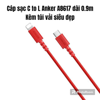  Dây sạc nhanh Anker C to L- A8617 bọc dù dài 0.9m sạc thiết bị Táo Khuyết siêu nhanh và cực bền 