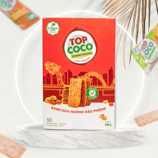 Bánh dừa nướng topcoco vị đậu phộng 180g