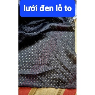 vải lưới đen lỗ to