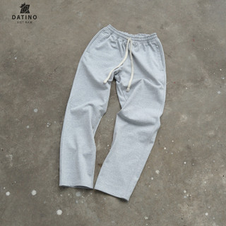 Quần dài sweatpant ống suông unisex DATINO vải chân cua cotton dày dặn, form ống rộng thoáng mát