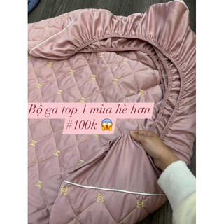 BỘ GA ĐỆM +2 VỎ GỐI PHI LỤA THÊU X CAO CẤP