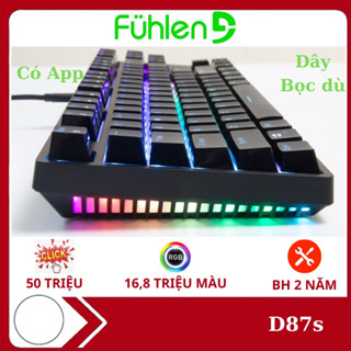 Bàn phím cơ gaming Fuhlen D87s RGB, chính hãng, có app, Switch Blue/ Red- Bảo hành 24 tháng
