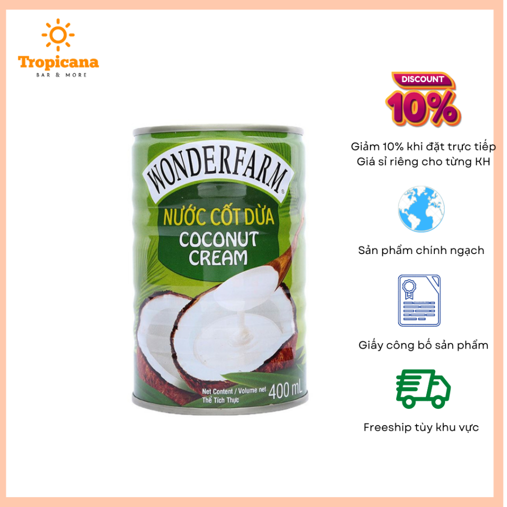 Nước cốt dừa Wonderfarm 400ml