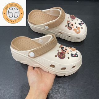 Dép cross - Dép sục nữ nam duet hàn quốc đi mưa đi biển cao cấp đẹp nhất tặng 12 sticker