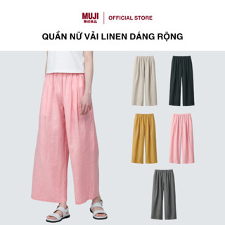 Quần Nữ Vải Linen Dáng Rộng MUJI