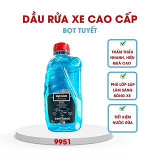 Dung dịch rửa xe, nước rửa xe, xà bông rửa xe bọt tuyết hương táo tỉ lệ 1:200- senfineco 9951 high gloss shampoo chai 1l