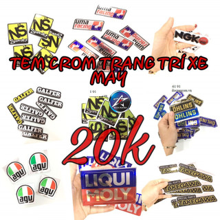 TEM KIỂU CROM DÁN XE MÁY ĐỒNG GIÁ 20K