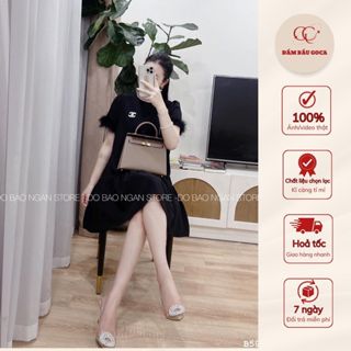  Đầm Babydoll Váy babydoll Thiết Kế From Rộng Dáng Dài Chất Đũi. Bầu  bí mặc thoải mái 