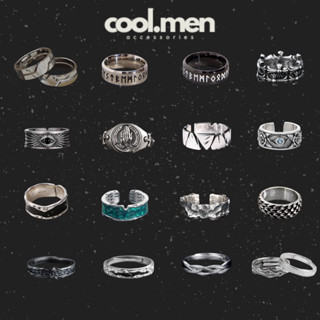 Nhẫn Titan Nam Cá Tính, Nhẫn Unisex  Không Gỉ Thời Trang Coolmen Nhiều Kiểu Lựa Chọn (Màu Bạc)