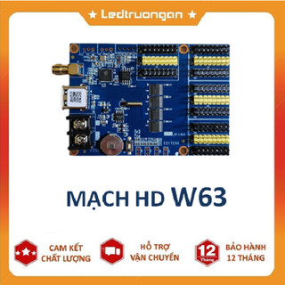 Mạch điều khiển, Card HD  W63 WIFI  điều khiển biển led ma trận 1 màu, 3 màu