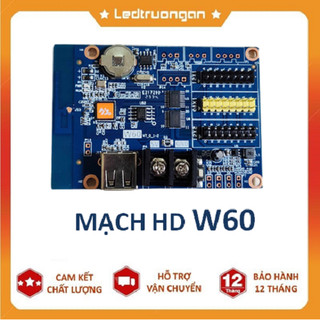 Mạch điều khiển, card HD W60 điều khiển biển led ma trận 1 màu, 3 màu