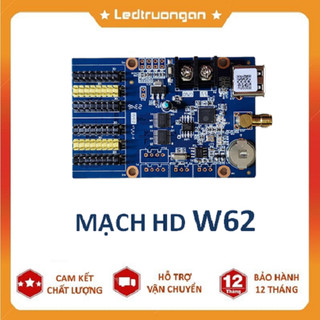 Mạch điều khiển, Card HD W62  WIFI điều khiển led ma trận Module 1 màu, 3 màu