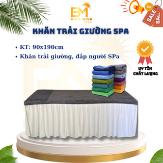 Khăn trải giường spa đắp người loại Dày BinhMinh Towel 100% microfiber mềm mịn siêu thấm hút cho spa, salon tóc