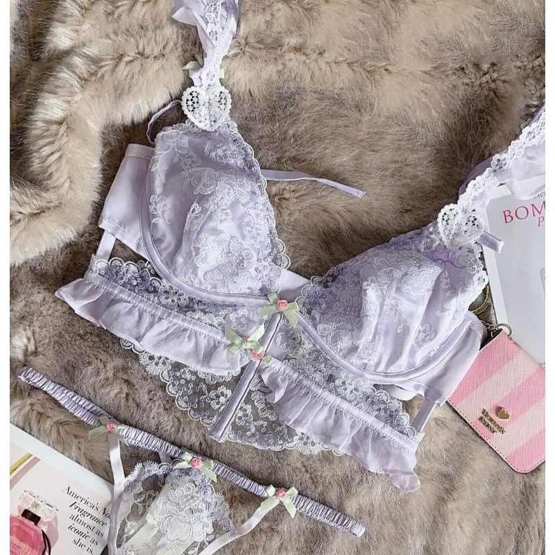 Bộ đồ lót Victoria’s Secret, love lemons. size S. auth, chính hãng