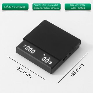 VOLCANO Cân điện tử pha cà phê mini Nano có đếm giờ pha espresso