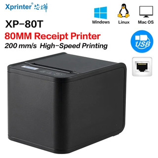 Máy in bill, in hóa đơn Xprinter XP-80T sử dụng qua USB & LAN - Hỗ trợ cài đặt in bằng điện thoại qua mạng wifi