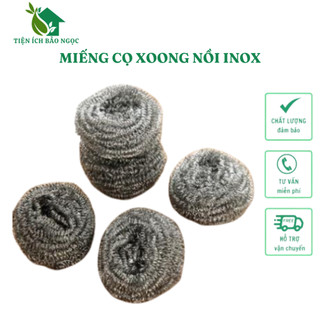 Gói 4 miếng cọ nồi xoong inox loại mới-BN01