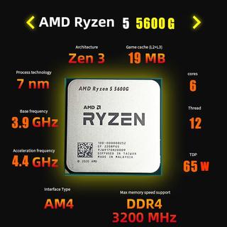 Bộ vi xử lý amd ryzen 5 5600g 6 nhân 12 luồng. cpu ryzen 5 5600g cũ