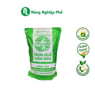Phân trùn quế SFARM viên nén chuyên dùng cho mọi loại cây - Túi 1kg