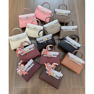 [Khuy Vàng & Bạc] Túi ChữH size 17cm & 22cm Bản 1 Quai Tặng kèm khăn quấn