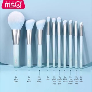Bộ cọ trang điểm 10 cây blue makeup brush