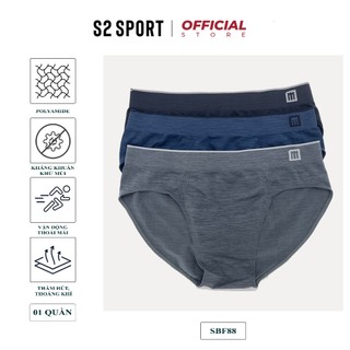 Quần lót nam S2 SPORT sịp nam dáng briefs cạp cao logo dệt liền co giãn kháng khuẩn khử mùi thoáng khí - SBF88