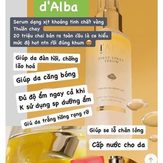 Serum dạng xịt khoáng D'alba fullbox + 8,5% shopee